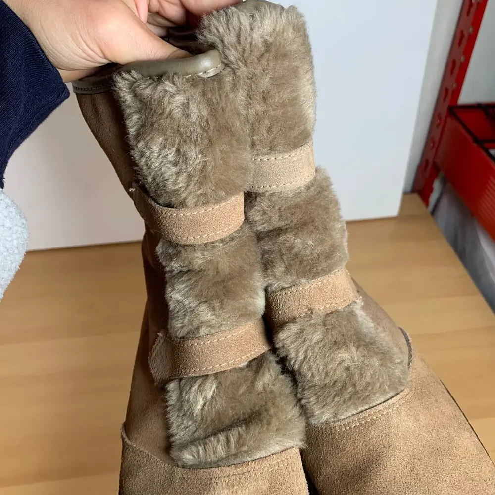 Yodelers Women's Brown Genuine Leather Boots Size 7